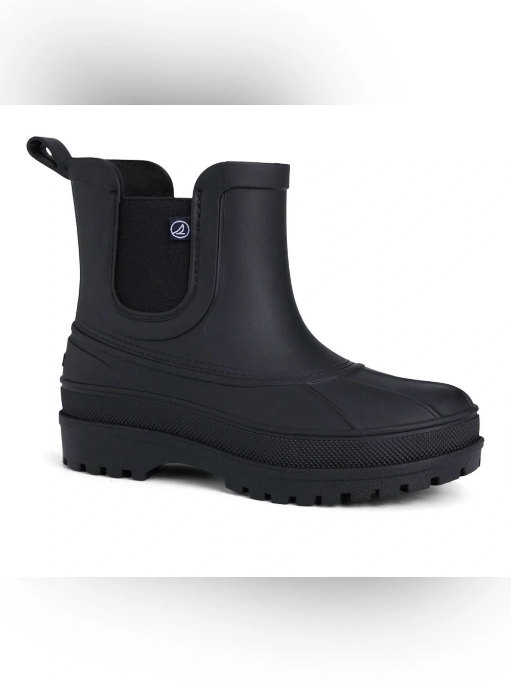 New Sperry Kids Black Chelsea Rain Boots - Size 12